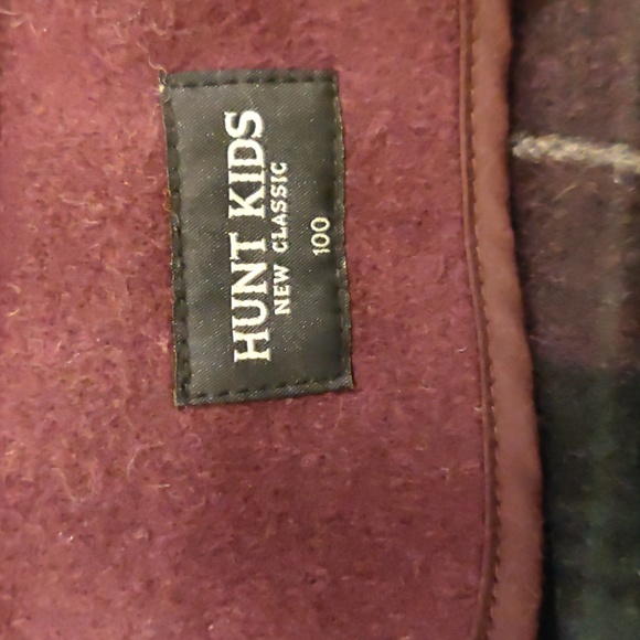 Hunt Kids new classic Purple wool blend rabbit fur detachable Hooded Coat sz 100 - Picture 11 of 16